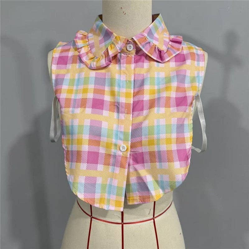 Dickey Collar With Colorful Lace