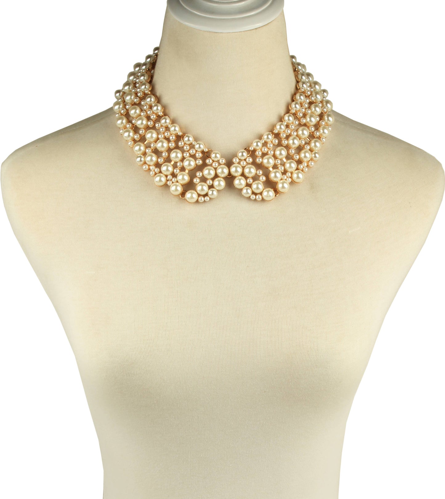 Collar Necklace - Cream Pearl