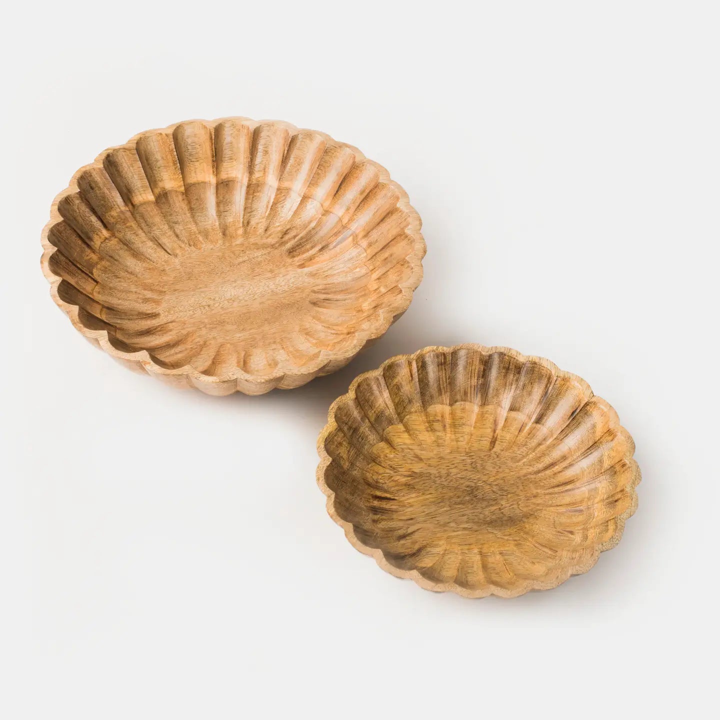 Scallop Serenity Bowls - Natural (Set of 2)