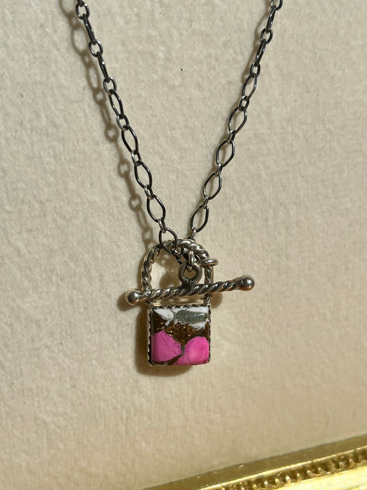 Sterling Silver Cotton Candy Necklace