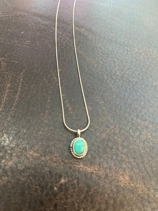 Turquoise stone necklace