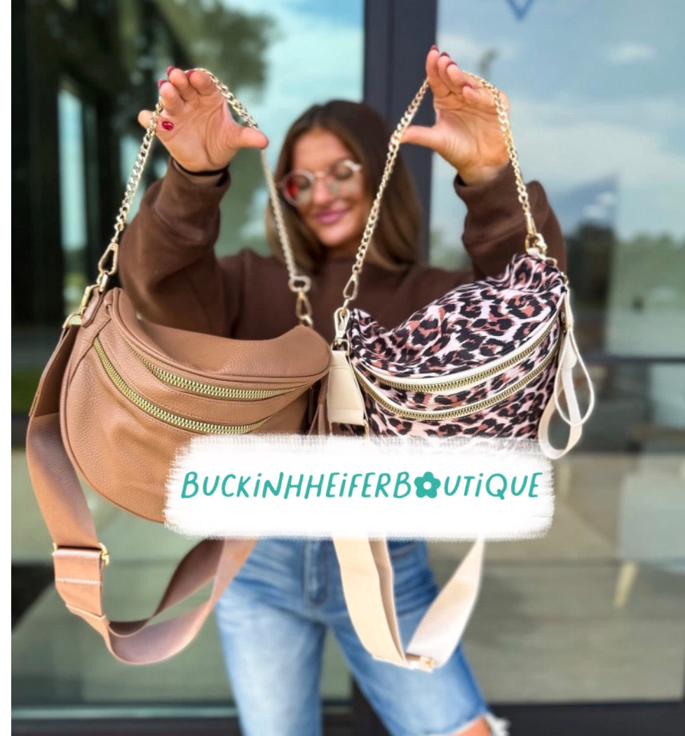 Double Zipper Crossbody Bag