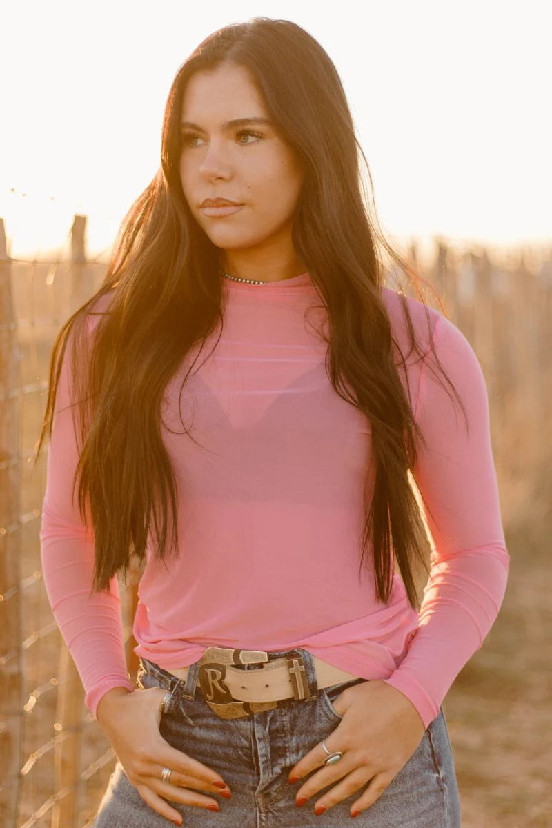 MESHED OUT LIGHT PINK