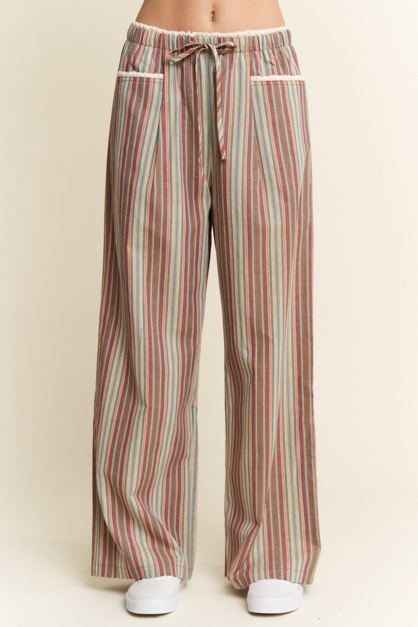 ECLECTIC STRIPE LINEN PANTS