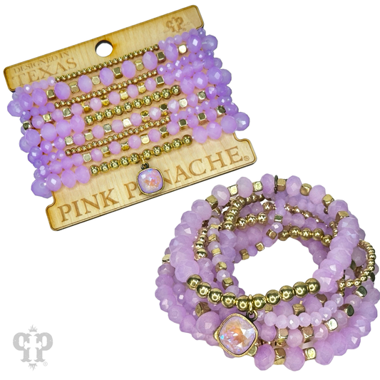 Beaded bracelet stack set