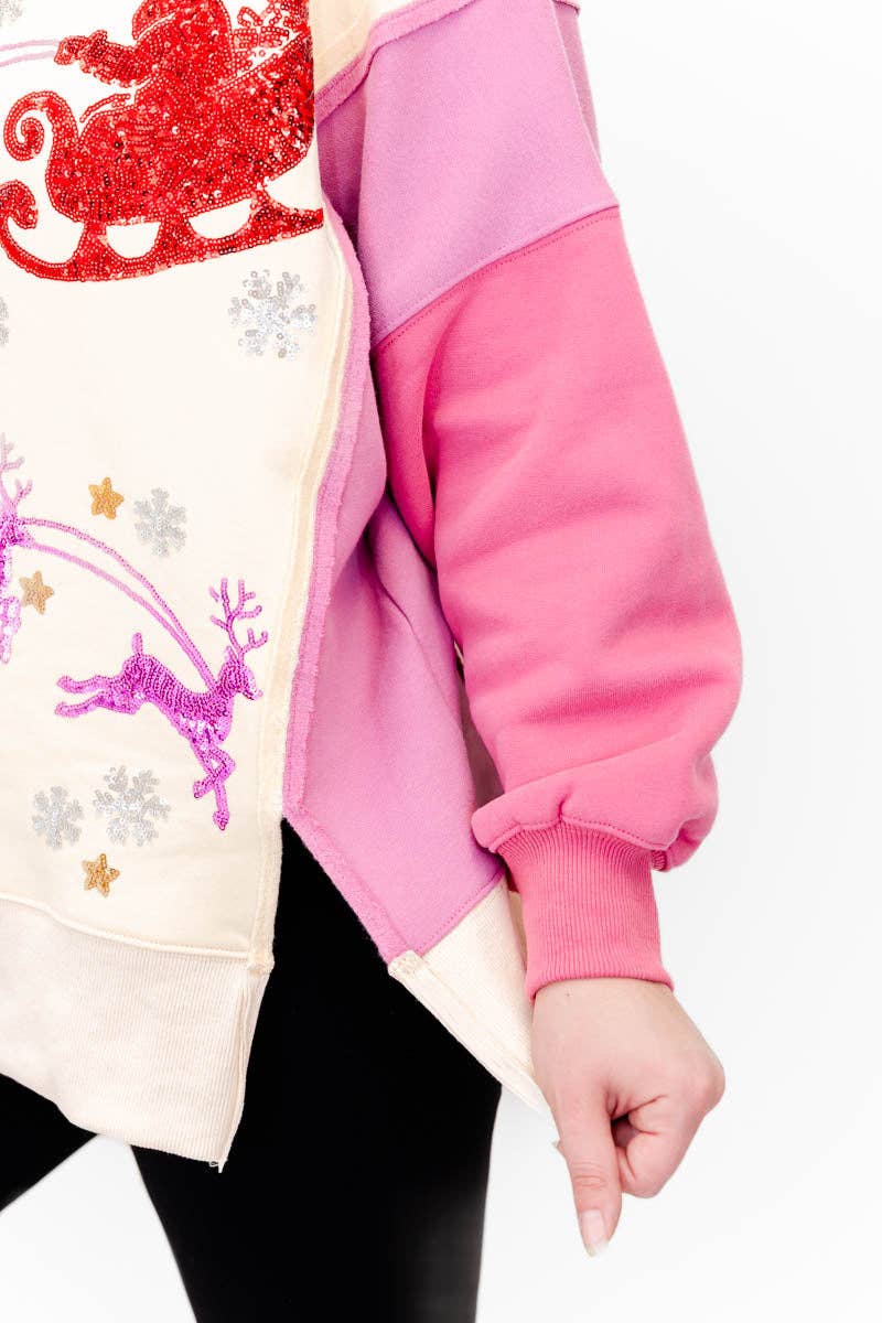 Sleigh Away Sequin Embellished Top