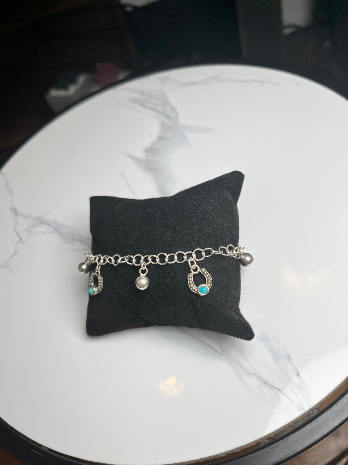 Horseshoe sterling bracelet