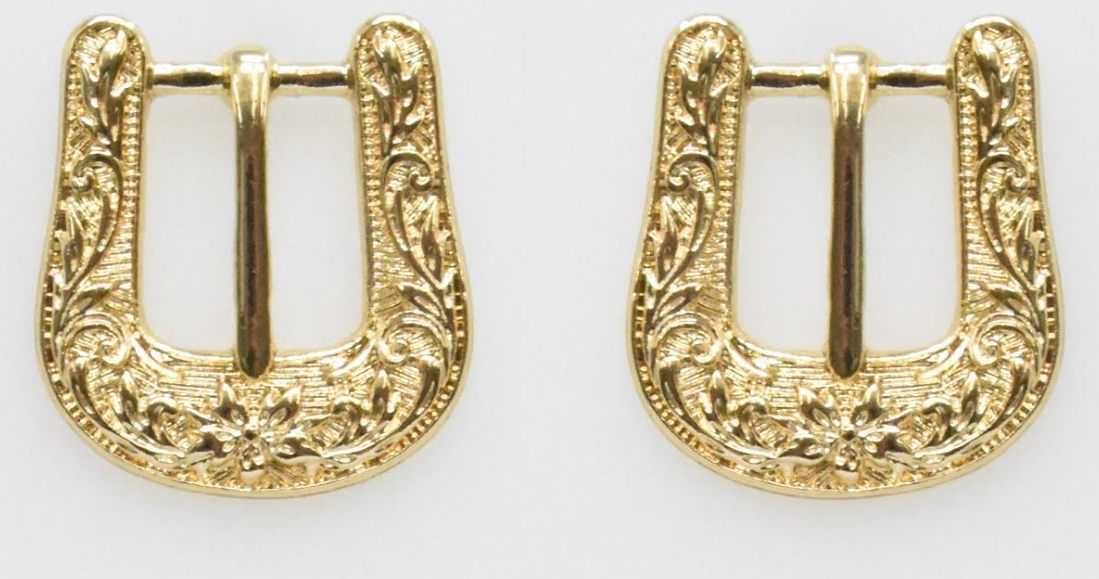 Western Theme Belt Buckle Post Back Earring