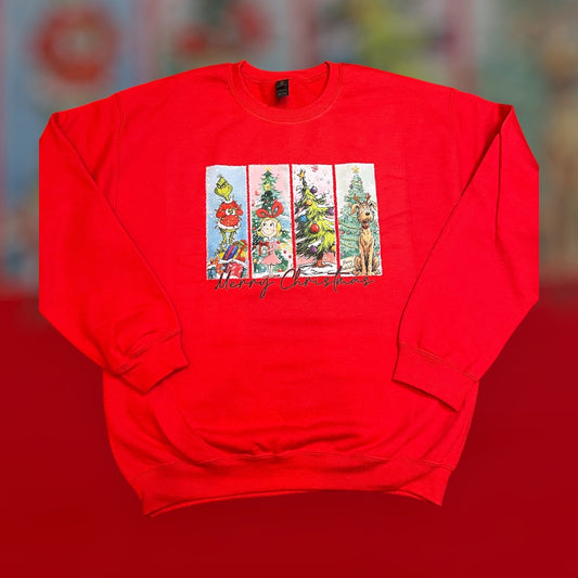 Whoville Christmas red sweatshirt