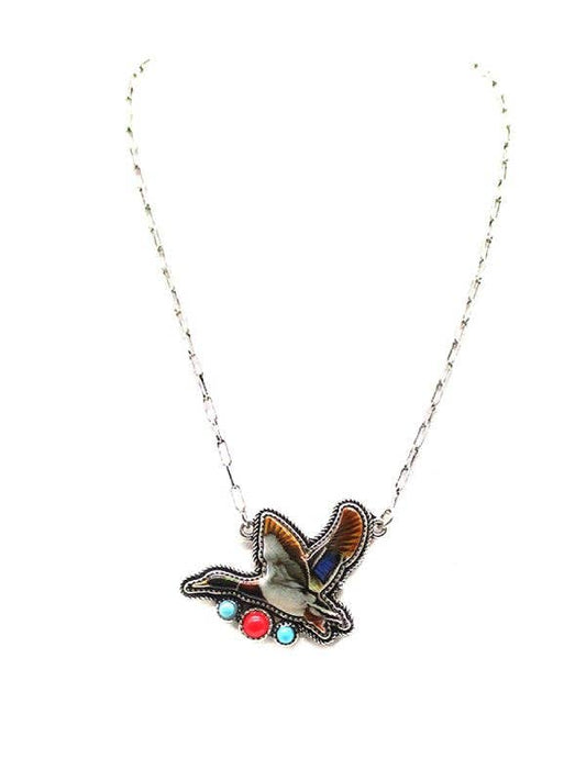 Western Flying Duck Necklace