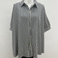 Oversized stripe button down shirts