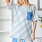JACQUARD STRIPE TOP WITH POCKET