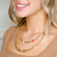 2-Strand Paperclip Chain with Floral Beads