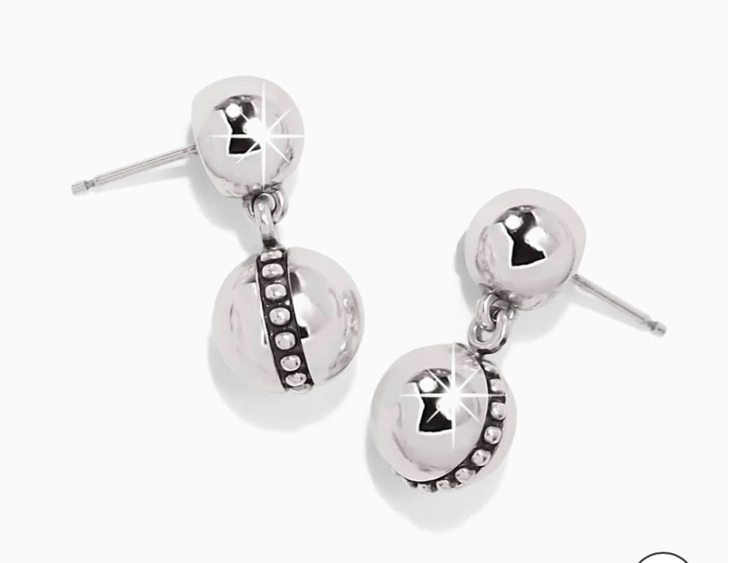 Pretty Tough Bold Stud Post Drop Earrings Gift Box