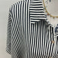 Oversized stripe button down shirts
