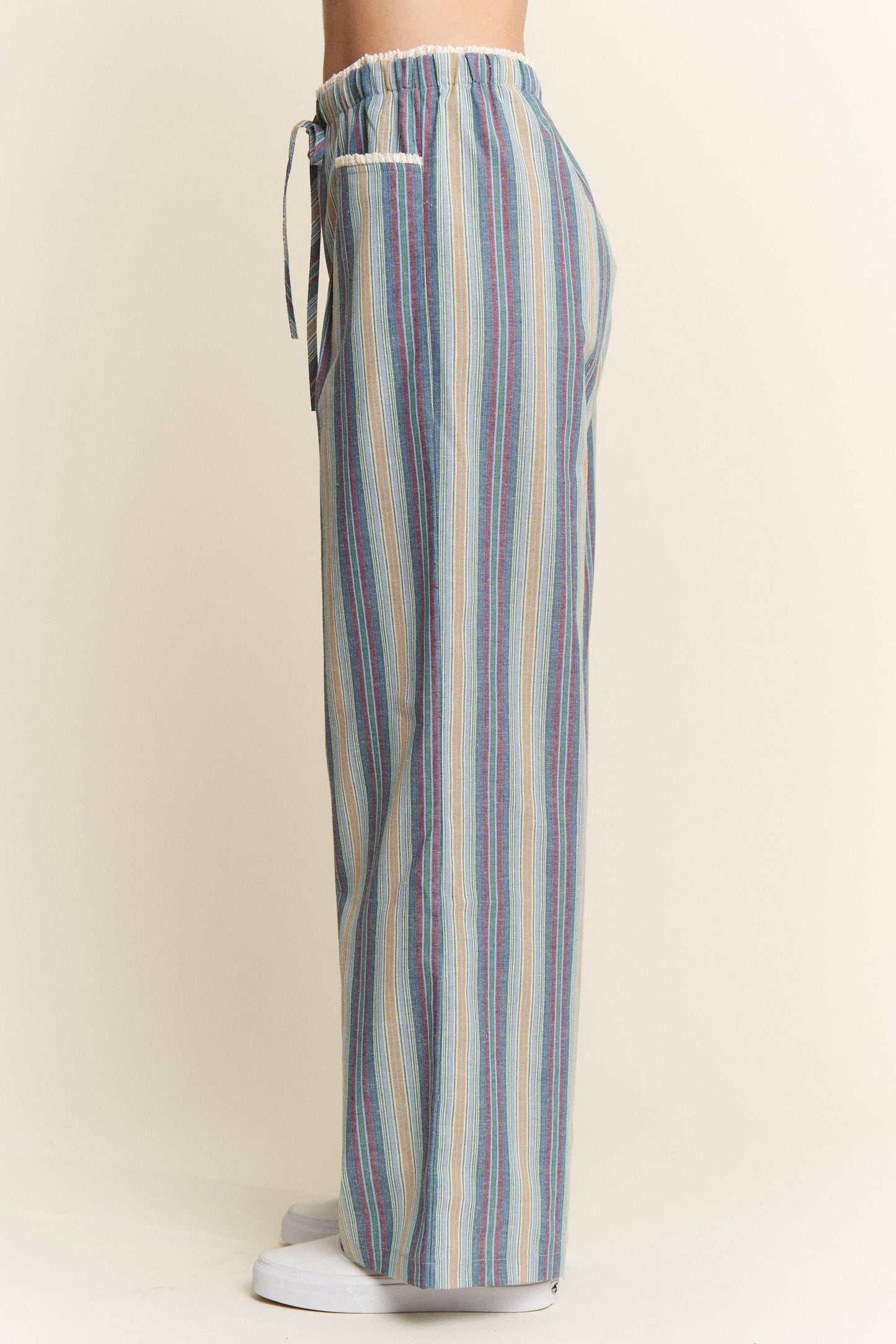 ECLECTIC STRIPE LINEN PANTS