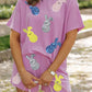 Ribbed Sequined Easter Bunny/Egg Graphic Tee and Short Set