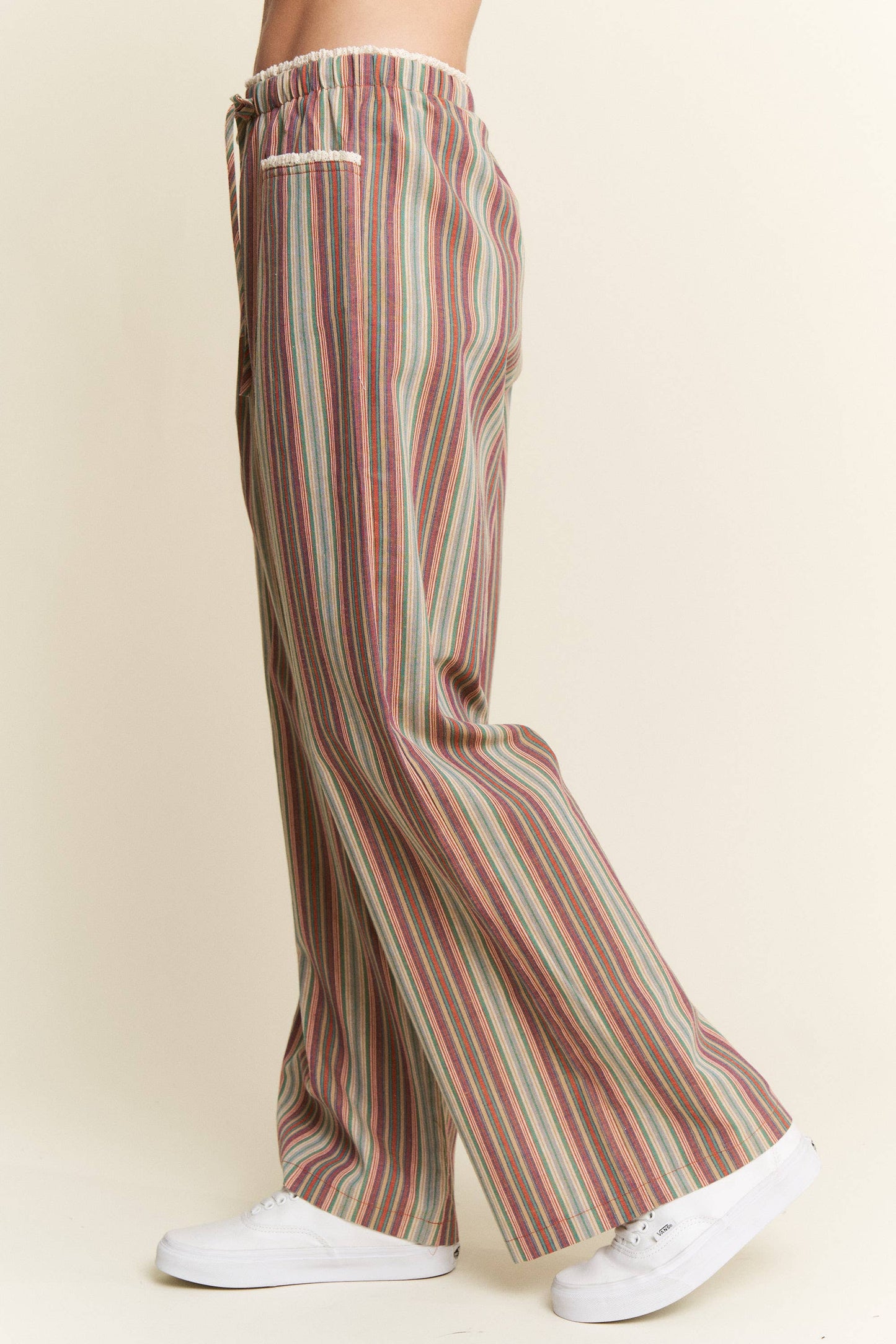 ECLECTIC STRIPE LINEN PANTS
