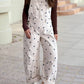 Polka Dot Bib Pocket Denim Barrel Overalls