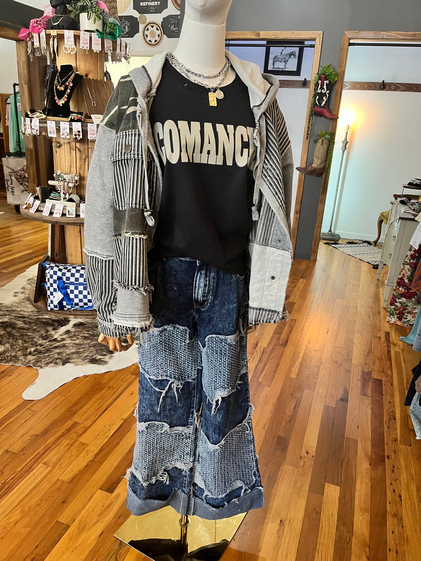 Washed Distressed denim jeans