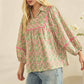 VINTAGE FLORAL PUFF SLEEVE TOP