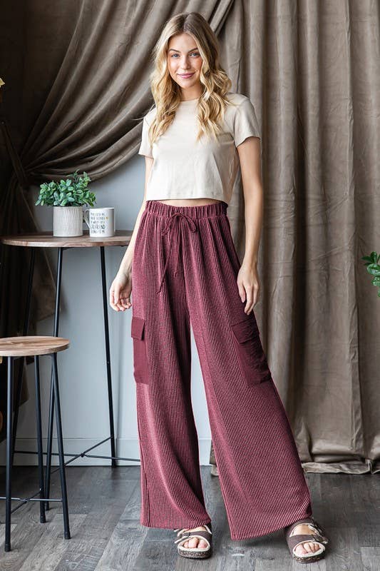 URBAN RIBBED CASUAL PANTS