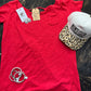 Red distressed T-shirt