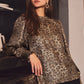 Metallic Leopard Printed Blouse