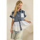 LACE & STARS DENIM BLOUSE