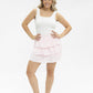 Pink Gingham Ruffle Skirt with Shorts