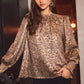 Metallic Leopard Printed Blouse
