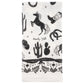 Black & White Western Tea Towel