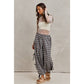 CHECKERED PLAID ELASTICIZED JOGGER TRACK PANTS