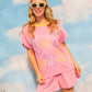 Pink Shorts with Pearl Details
