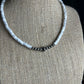 Sterling Silver and White Beaded Choker