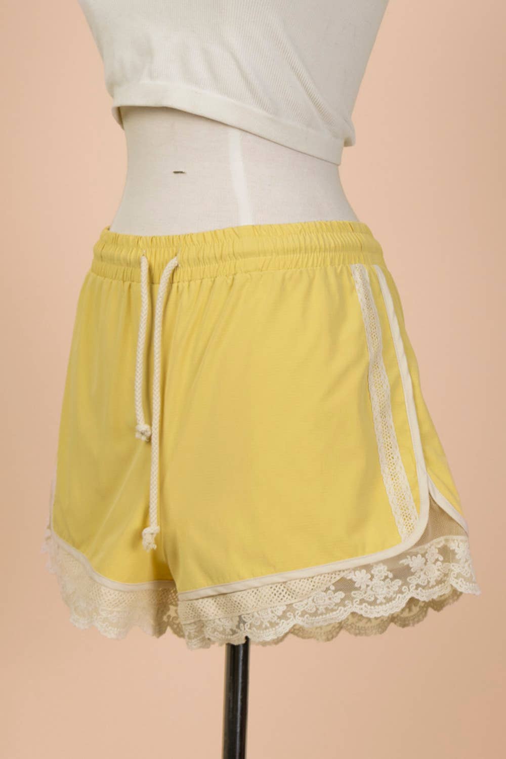 Lace Trim Activewear Shorts