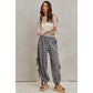 CHECKERED PLAID ELASTICIZED JOGGER TRACK PANTS