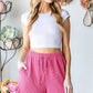 URBAN RIB SOLID CASUAL SHORT PANTS