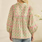 VINTAGE FLORAL PUFF SLEEVE TOP