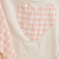 Mineral Washed Valentines day Heart Poncho