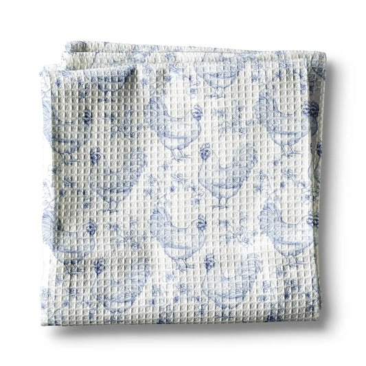 Blue & White Chicken Kitchen Towel