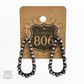 Stone and burnished silver earring