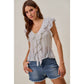 DENIM SHORT SIDE SEAM BRAIDS