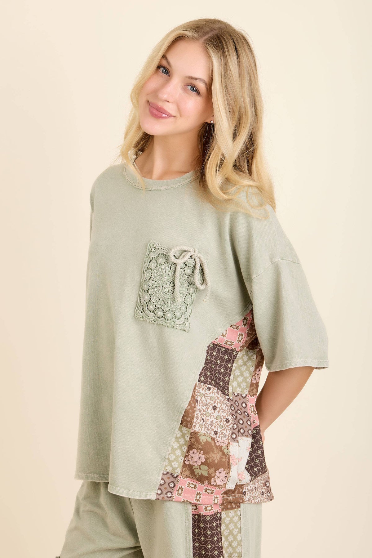 The Sagebrush Patchwork Top