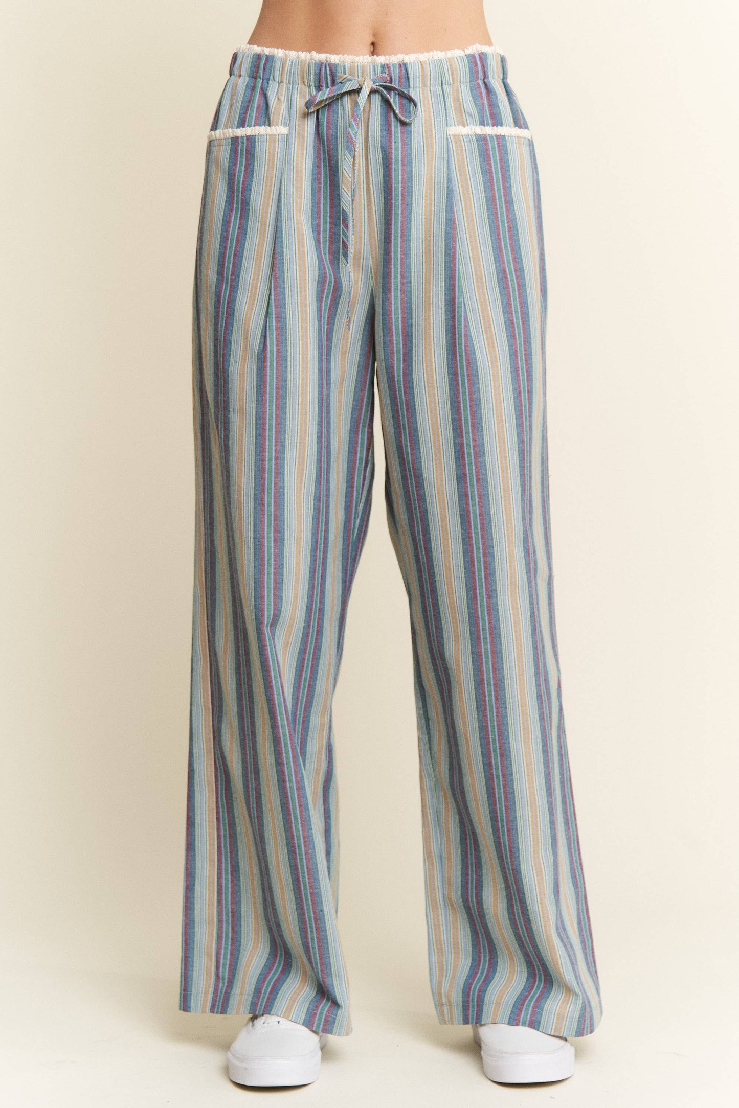 ECLECTIC STRIPE LINEN PANTS