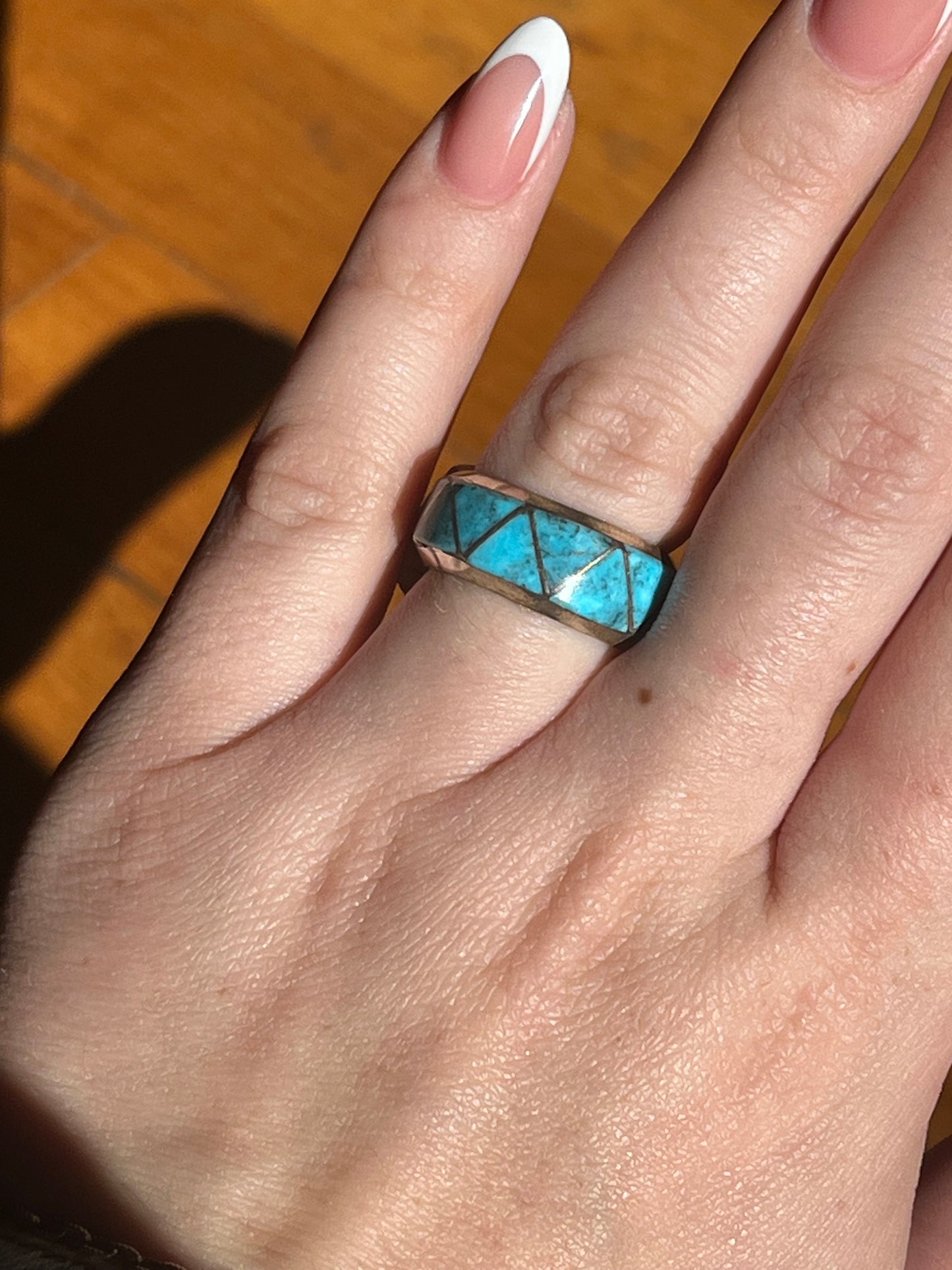 Zuni Inlay Turquoise Band