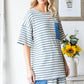 JACQUARD STRIPE TOP WITH POCKET