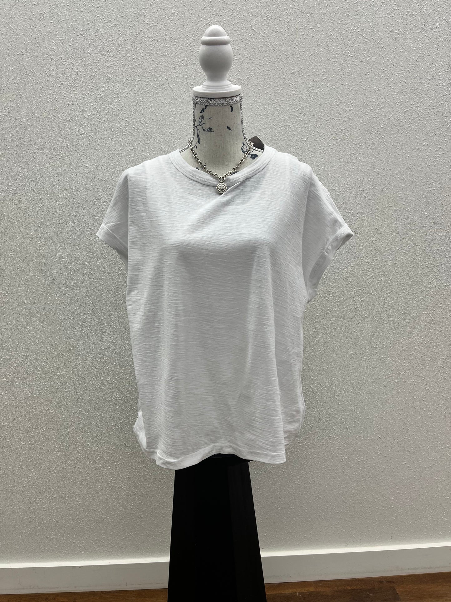 Cotton slub round neck short sleeve tee