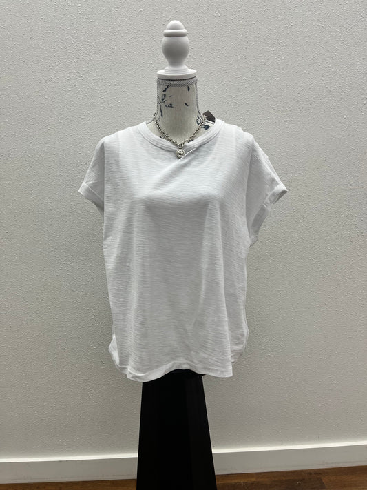 Cotton slub round neck short sleeve tee