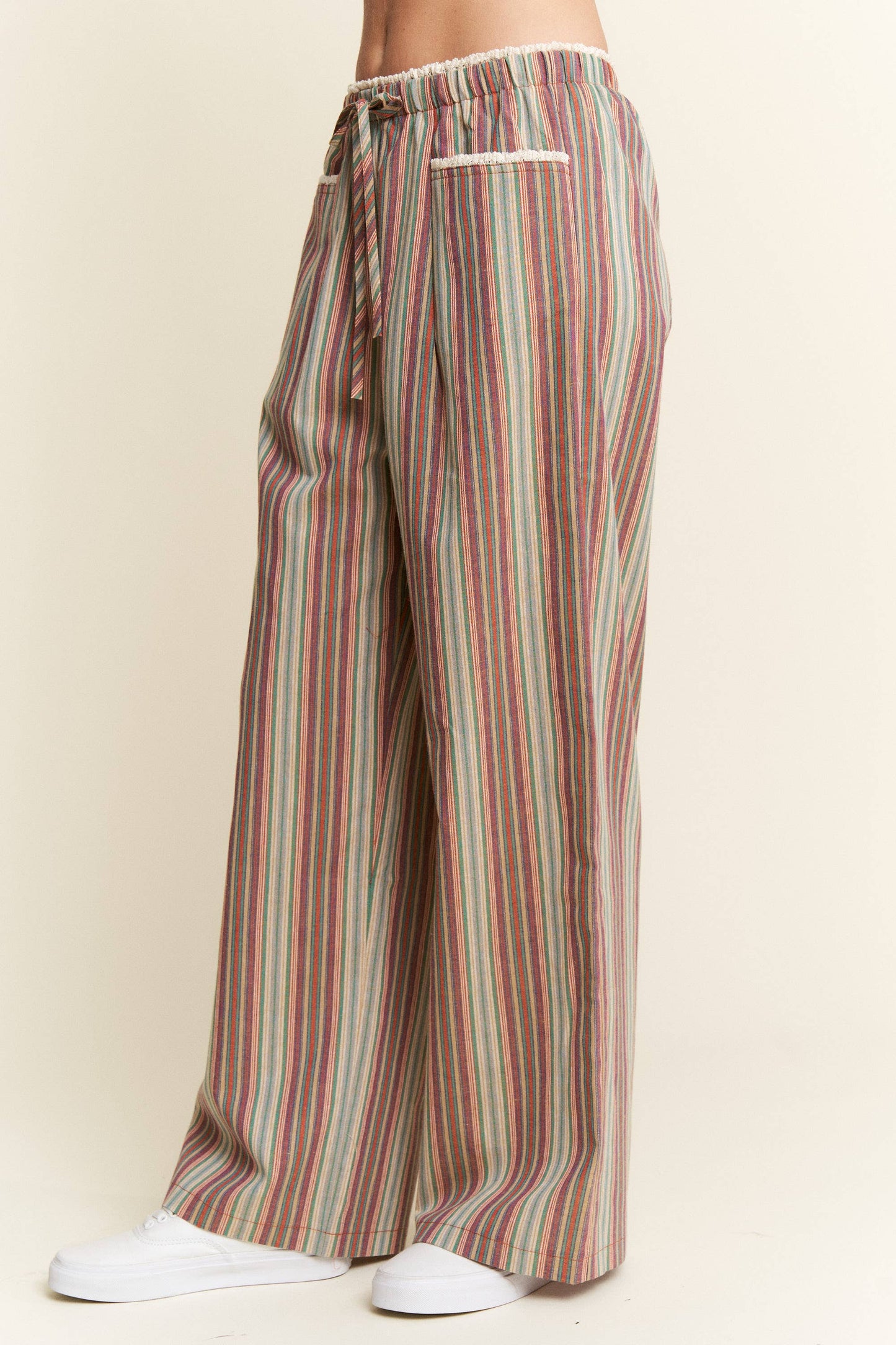 ECLECTIC STRIPE LINEN PANTS